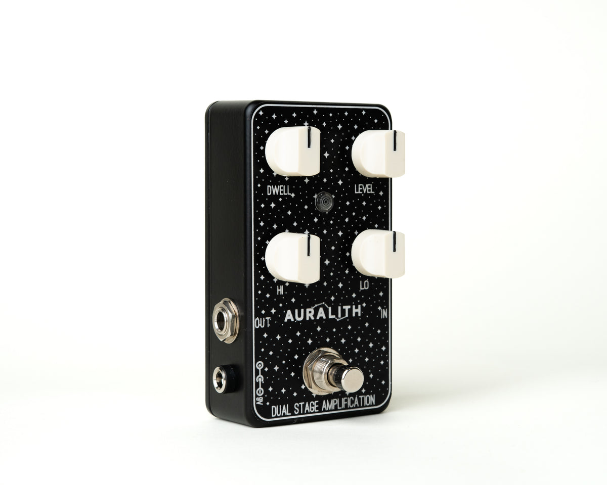 Auralith Reverb MK1 guitar pedal by Dual Stage Amplification — side view
