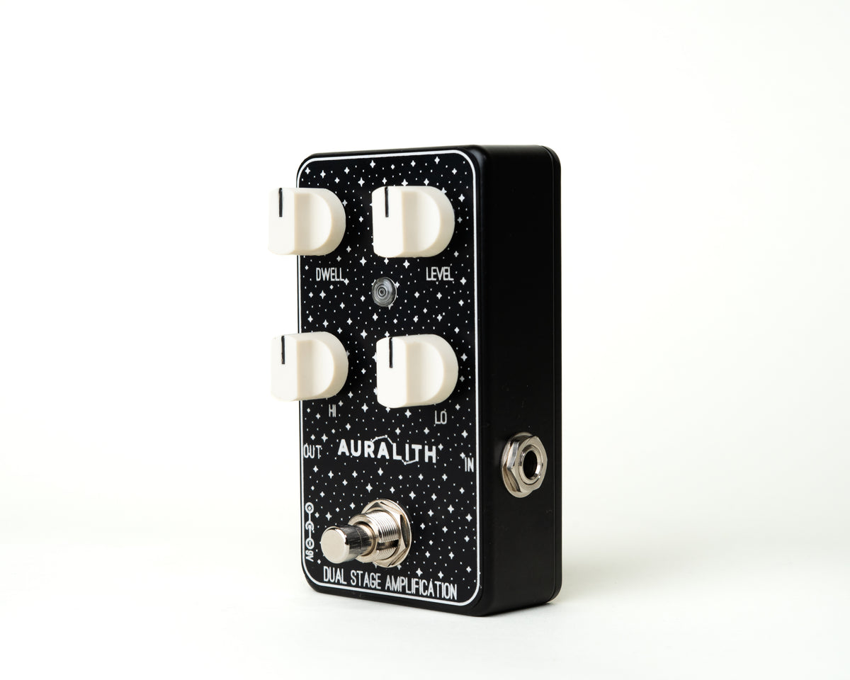 Auralith Reverb MK1 guitar pedal by Dual Stage Amplification — side view